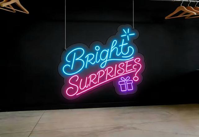 Bright Surprises Custom Neon Sign